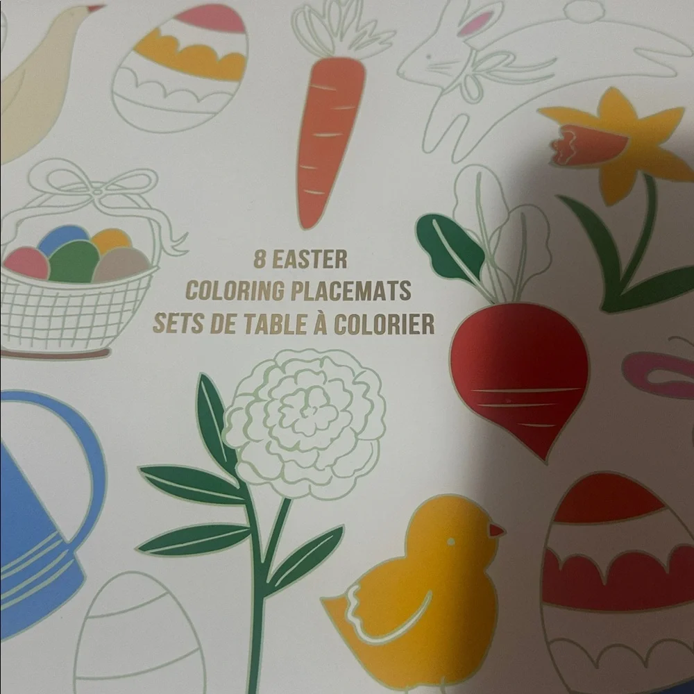 Meri Meri 8 Easter coloring paper placemats